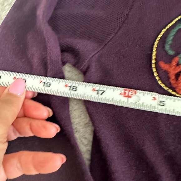 Saint Tropez West Embroidered Burgundy Duster Cardigan Sweater Maxi - Picture 14 of 16